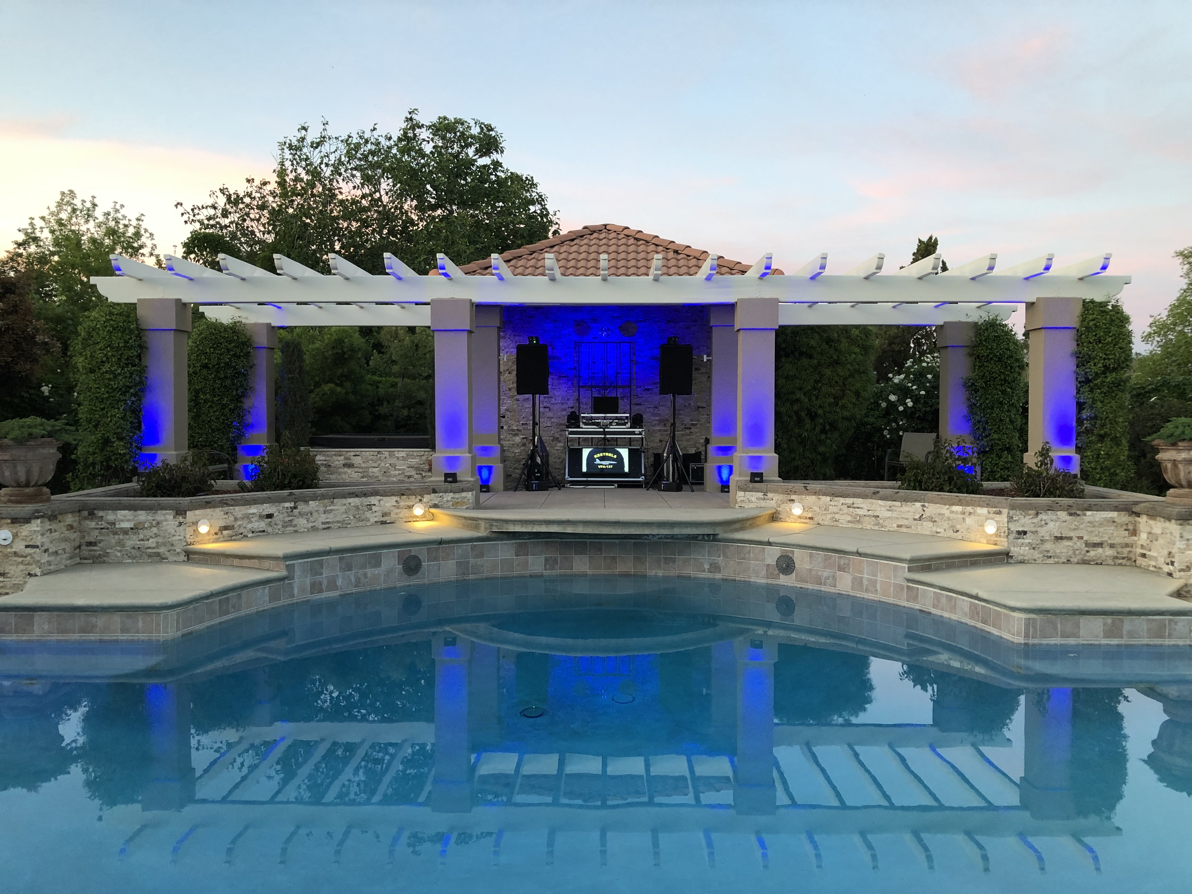 Dj Setup by Pool